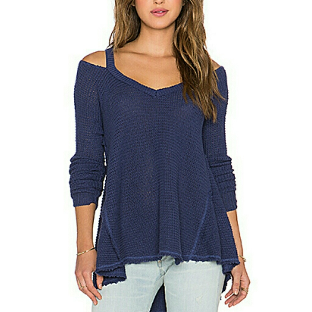 Free People Moonshine Vneck Cold Shoulder